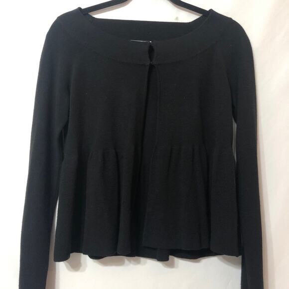 Bill Blass Fine Merino Wool Black Cardigan Sweater Womens XS Preppy Fall - Picture 4 of 10